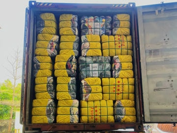 used clothing bales container loading export Africa
